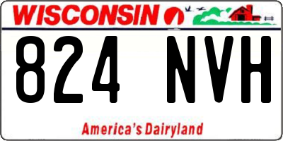 WI license plate 824NVH
