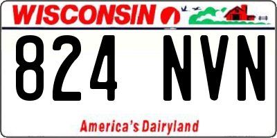 WI license plate 824NVN