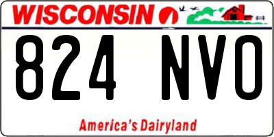 WI license plate 824NVO