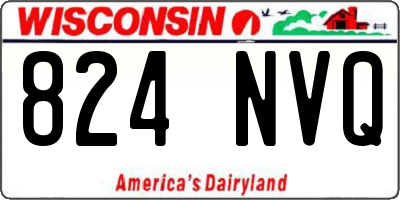 WI license plate 824NVQ
