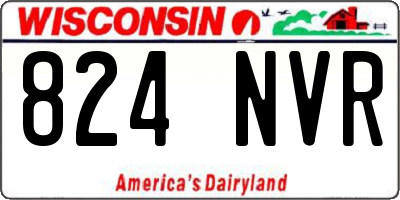 WI license plate 824NVR