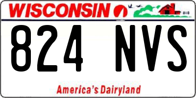 WI license plate 824NVS