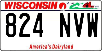 WI license plate 824NVW