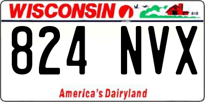 WI license plate 824NVX