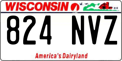 WI license plate 824NVZ