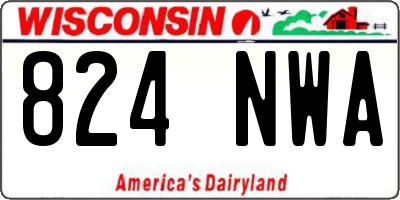 WI license plate 824NWA