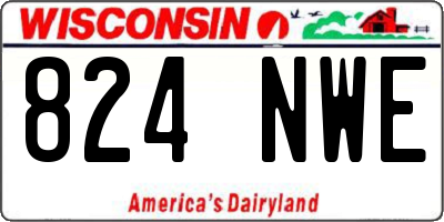 WI license plate 824NWE