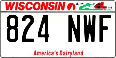 WI license plate 824NWF
