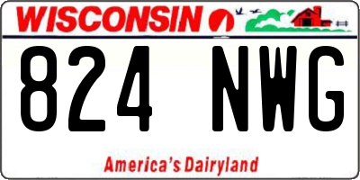 WI license plate 824NWG