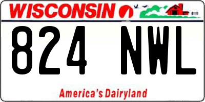 WI license plate 824NWL