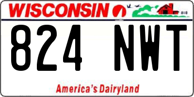 WI license plate 824NWT