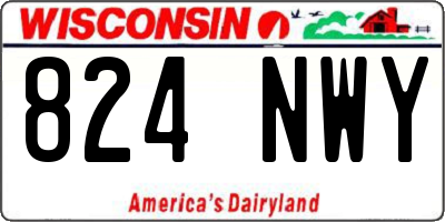 WI license plate 824NWY