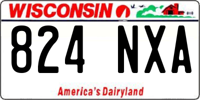 WI license plate 824NXA