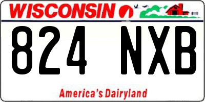 WI license plate 824NXB