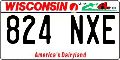 WI license plate 824NXE