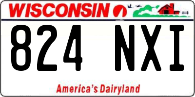 WI license plate 824NXI