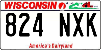 WI license plate 824NXK