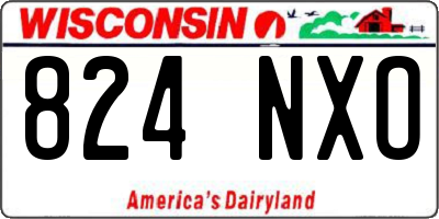 WI license plate 824NXO