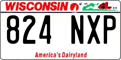 WI license plate 824NXP