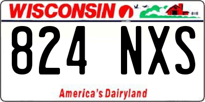 WI license plate 824NXS