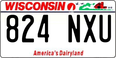 WI license plate 824NXU
