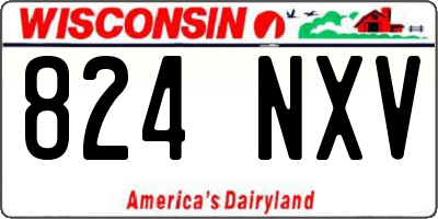 WI license plate 824NXV