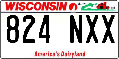 WI license plate 824NXX