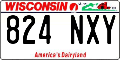 WI license plate 824NXY