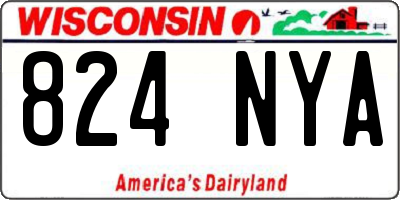 WI license plate 824NYA