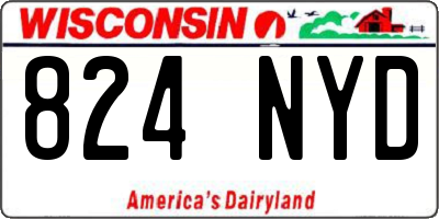 WI license plate 824NYD