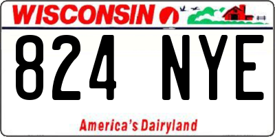 WI license plate 824NYE