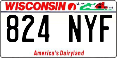 WI license plate 824NYF