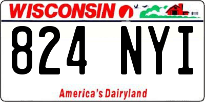 WI license plate 824NYI