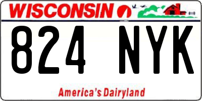 WI license plate 824NYK