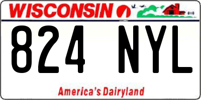 WI license plate 824NYL