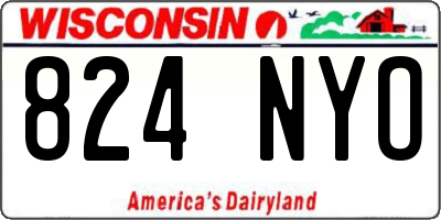 WI license plate 824NYO