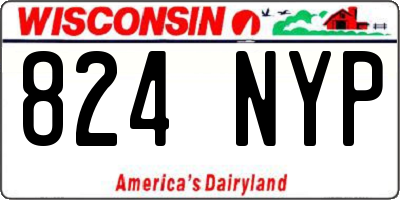 WI license plate 824NYP