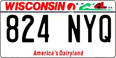 WI license plate 824NYQ