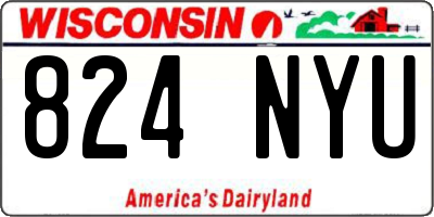 WI license plate 824NYU