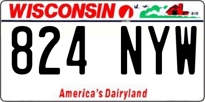 WI license plate 824NYW