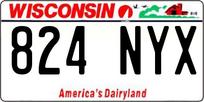 WI license plate 824NYX
