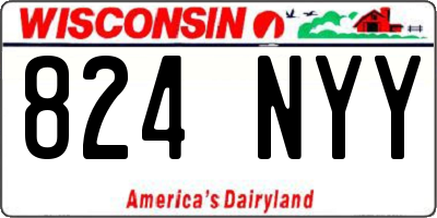 WI license plate 824NYY