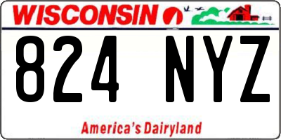 WI license plate 824NYZ