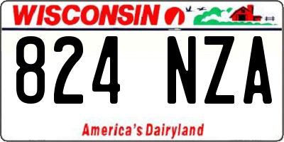 WI license plate 824NZA