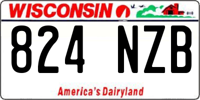 WI license plate 824NZB