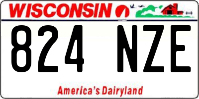 WI license plate 824NZE