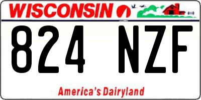 WI license plate 824NZF