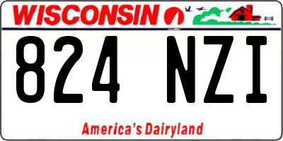 WI license plate 824NZI