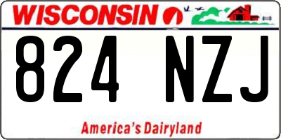WI license plate 824NZJ