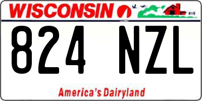 WI license plate 824NZL